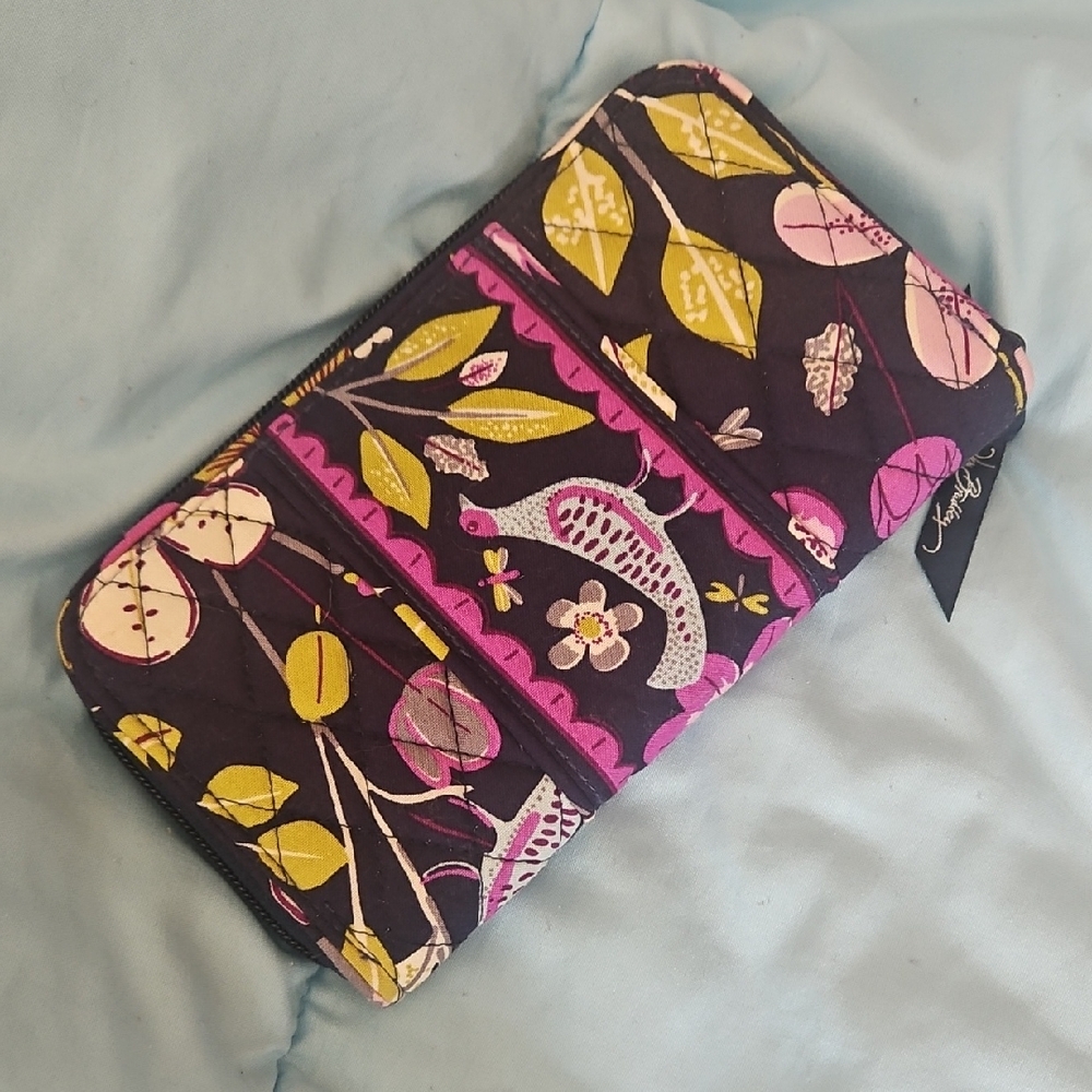 Vera Bradley Pink and Yellow Floral Wallet